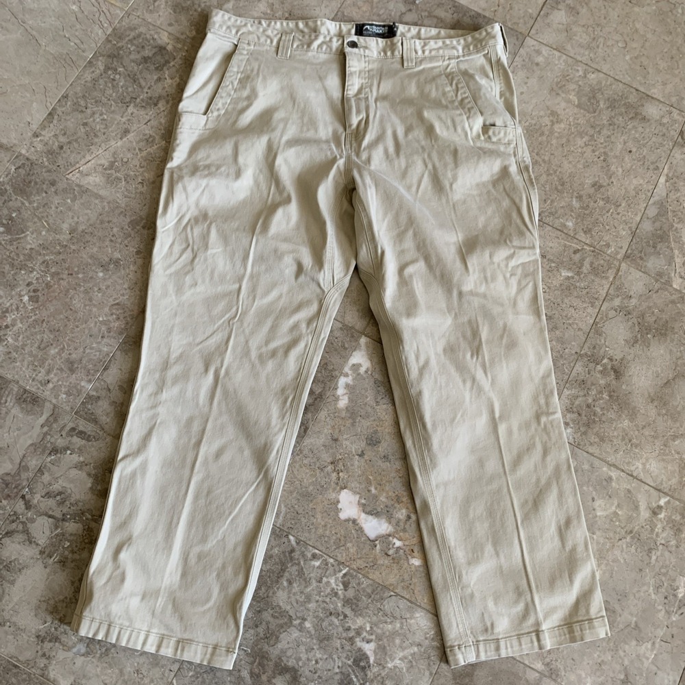 Mountain Khakis Men's Teton Pants Relaxed Fit Beige‎ Flat Front Chino (40x28)